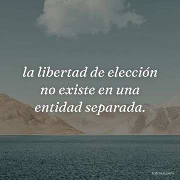 la libertad de elección no existe en una entidad separada.