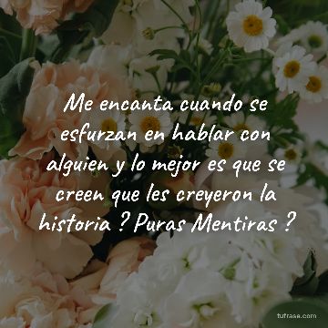 Me encanta cuando se esfurzan en hablar con alguien y lo mejor es que se creen que les creyeron la historia ? Puras Mentiras ?
