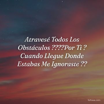 Atravesé Todos Los Obstáculos ????Por Ti ?️ Cuando Llegue Donde Estabas Me Ignoraste ??