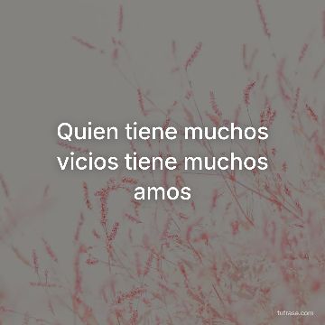 Quien tiene muchos vicios tiene muchos amos