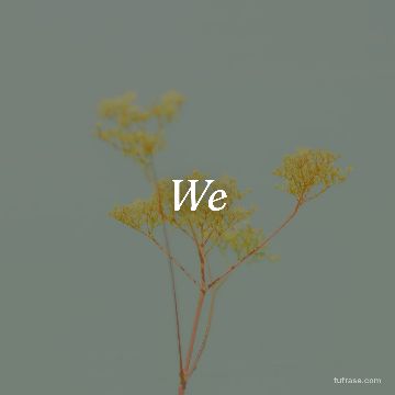 We