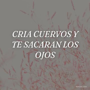 CRIA CUERVOS Y TE SACARAN LOS OJOS